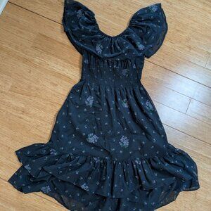 True Vintage Late 70s/Early 80s Ruffle Top Vintage Dress